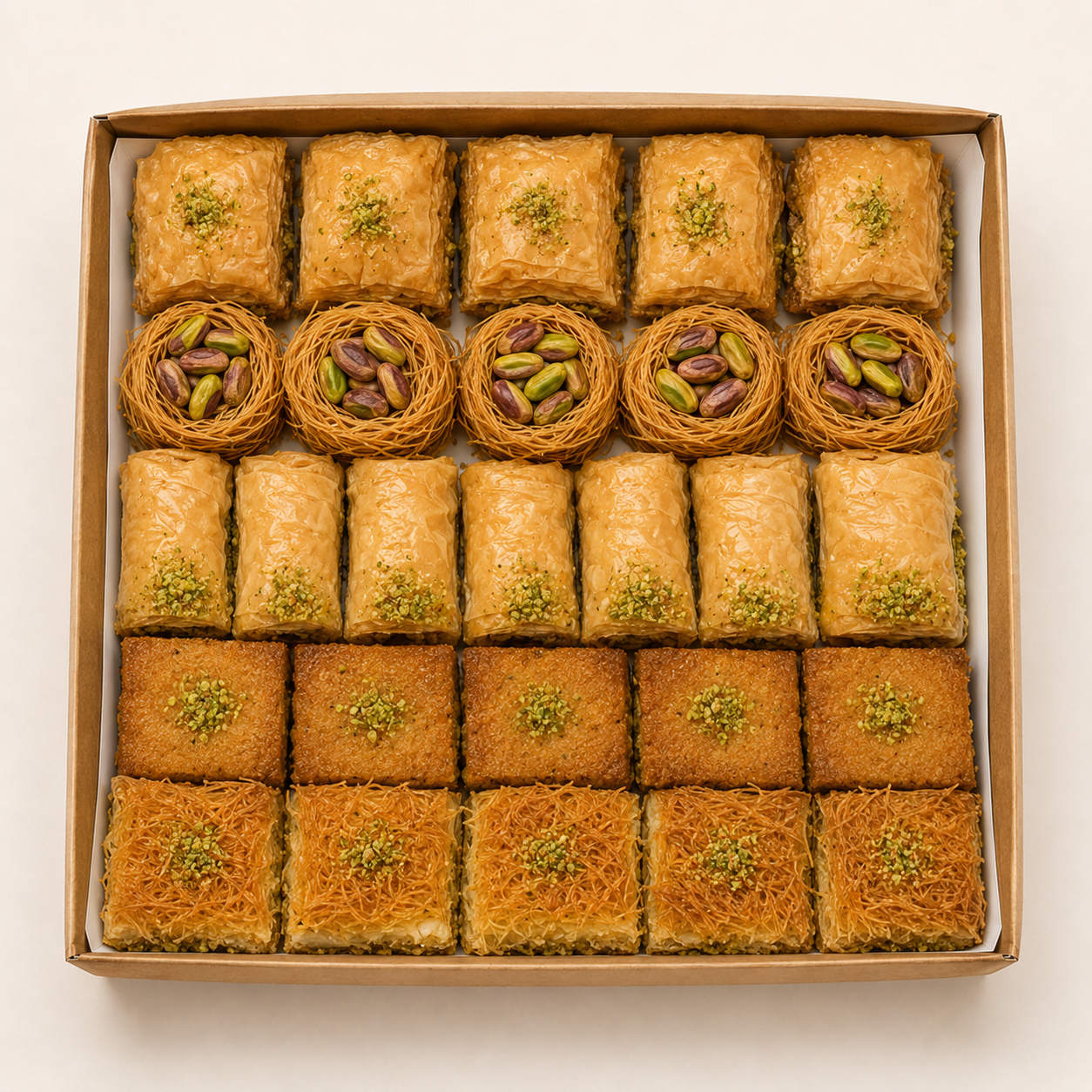 Mixed Syrian Dessert Box — 25 Pieces
