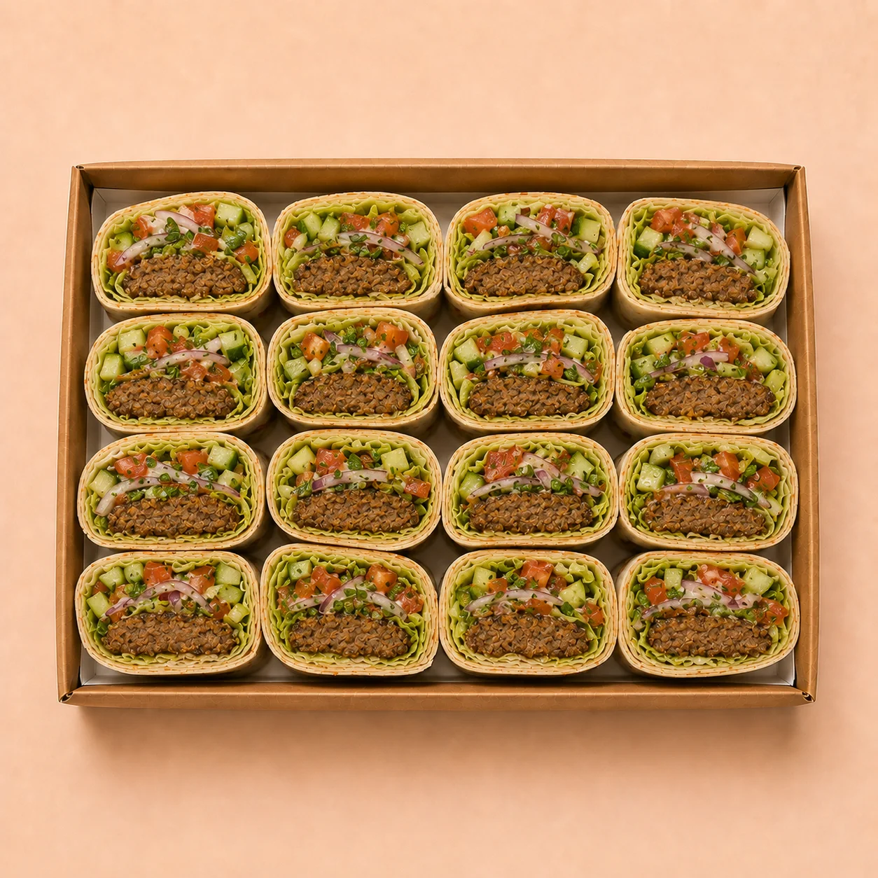 Beef Kebab Half-Wrap Box – 16 Pieces